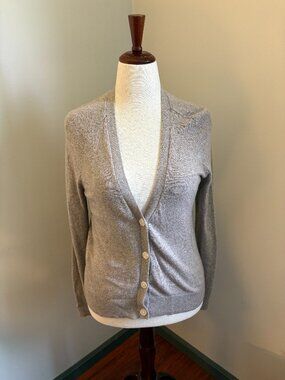 LOFT Light Brown Button Front Cardigan Sweater Women’s Medium